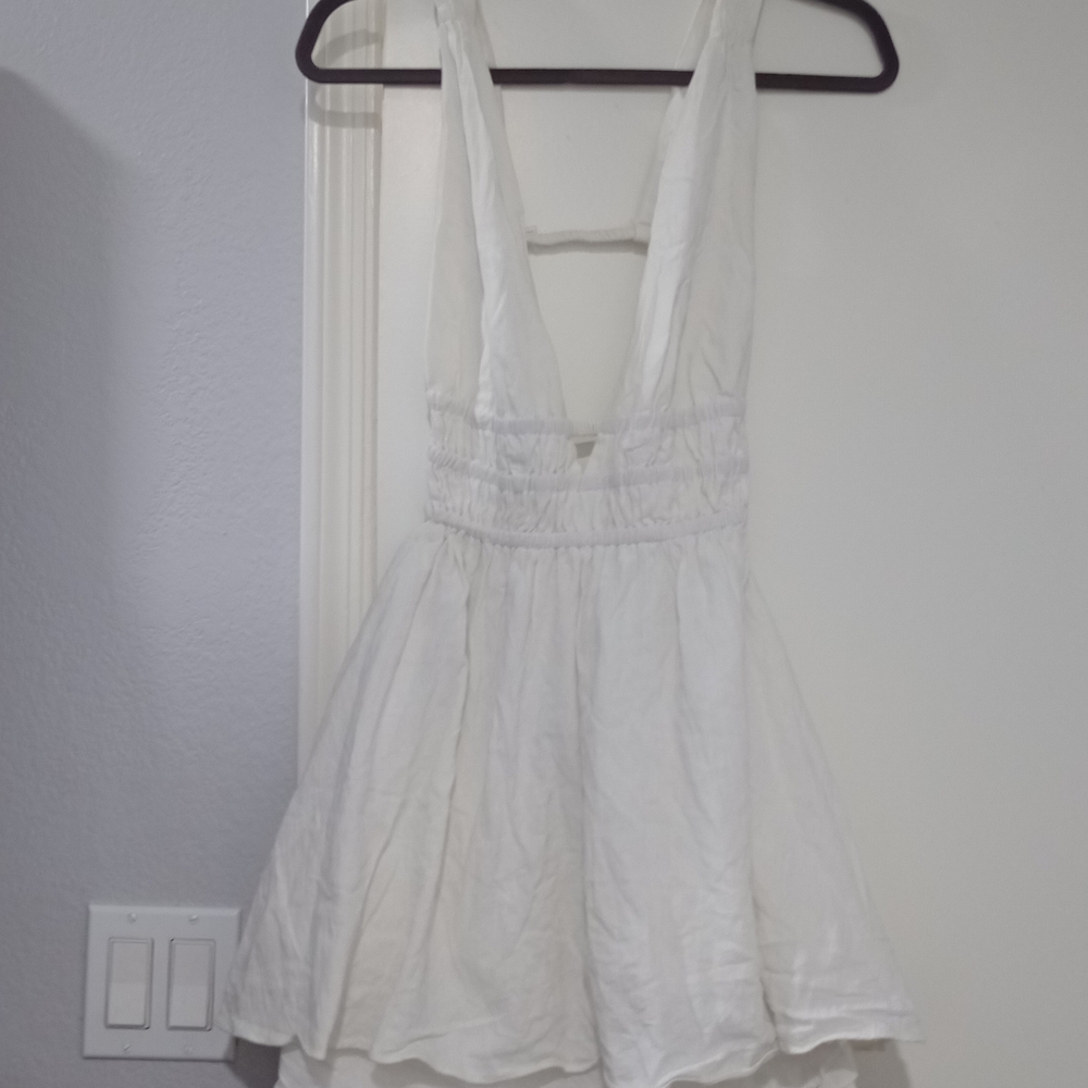 Beginning Boutique White Backless Dress